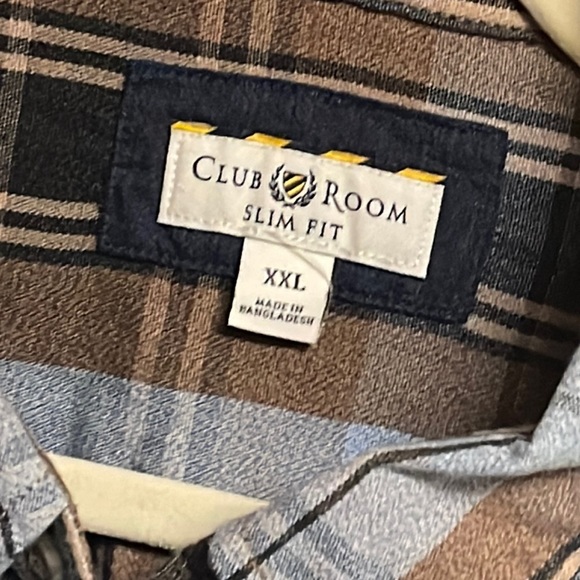 Club Room shirt. Size 2XL BLUE GRAY TAN - Picture 2 of 4